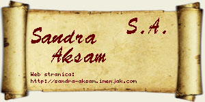 Sandra Akšam vizit kartica